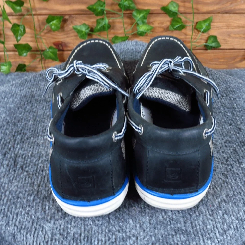 Sperry Billfish Men Boat Shoe Size 9.5 Casual Nautical Navy‎ Blue Leather Mesh